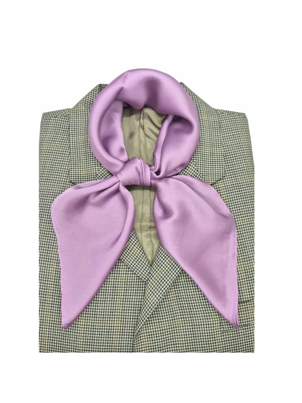 ✨Elegant Bandana Square Silky Scarf Lavender Solid Wrap Versatile Shawl Wrap New